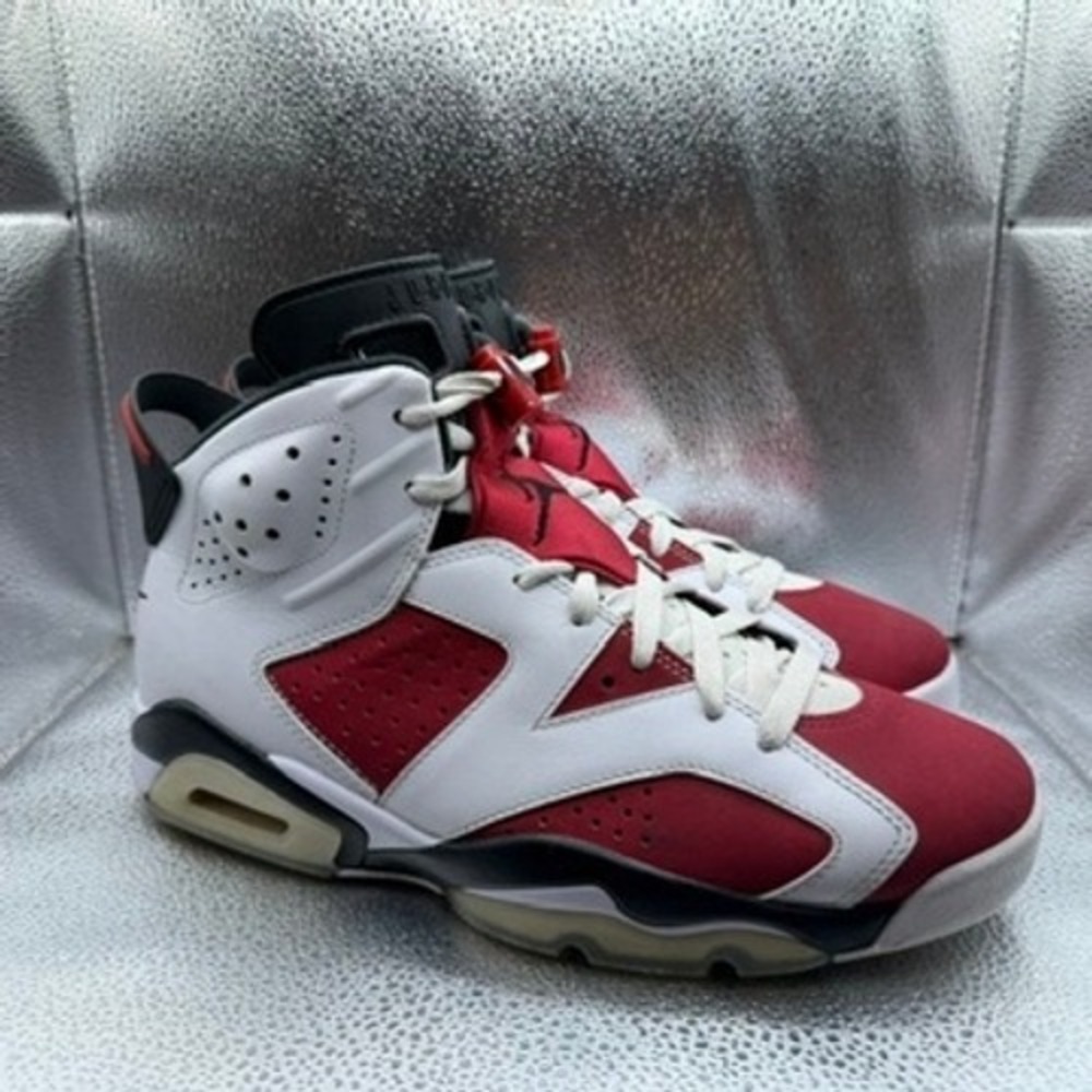 Size 8 Jordan 6 Retro Carmine 2021 Mens White Red Excellent CT8529-106